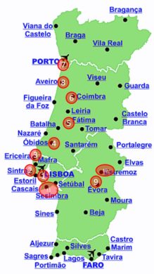 Mapa de Portugal - Cidades, Lisboa, Cidade Porto  Mapa de portugal cidades,  Portugal cidades, Portugal mapa